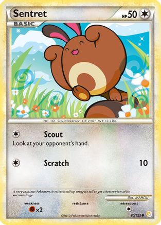 Sentret (80/123) Reverse Holofoil [HGSS: Base Set] Pokemon Single Pokémon