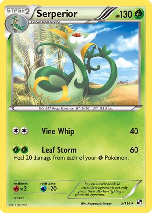 Serperior (5) (/114) Holofoil [BW: Base Set] Pokemon Single Pokémon