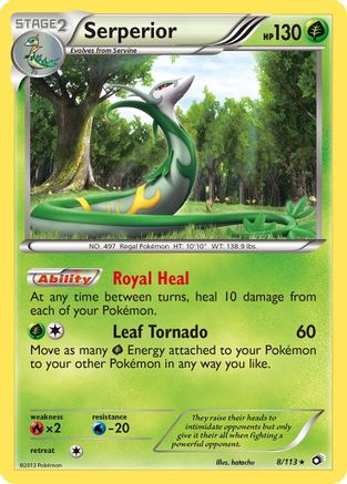 Serperior (8/113) Holofoil [BW: Legendary Treasures] Pokemon Single Pokémon