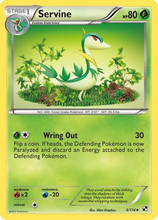 Servine (4) (/114) [BW: Base Set] Pokemon Single Pokémon