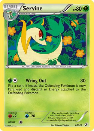 Servine (7/113) Reverse Holofoil [BW: Legendary Treasures] Pokemon Single Pokémon