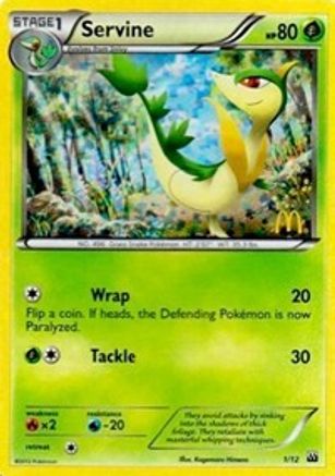 Servine 1/12 (/12) Holofoil [Promos: McDonalds Promos 2012] Pokemon Single Pokémon