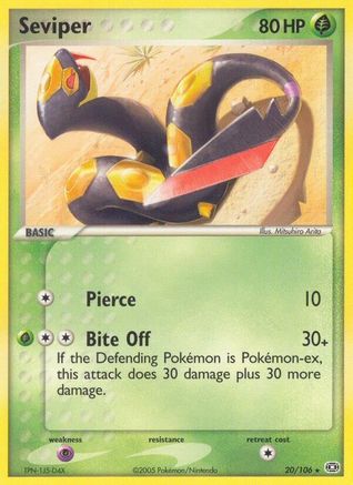 Seviper (20/106) - [EX: Emerald] Pokemon Single Pokémon