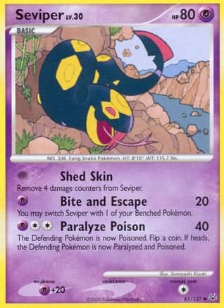 Seviper (/127) Reverse Holofoil [Platinum: Base set] Pokemon Single Pokémon