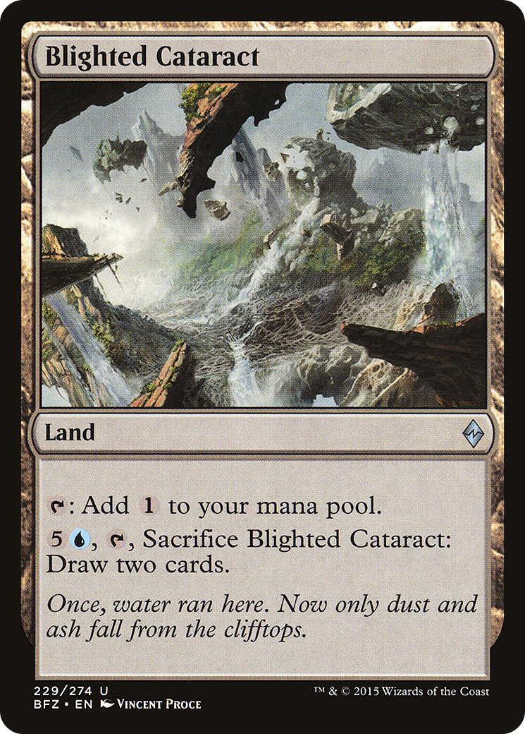 Blighted Cataract (BFZ-229) [Battle for Zendikar] Foil MTG Single Wizards of the Coast