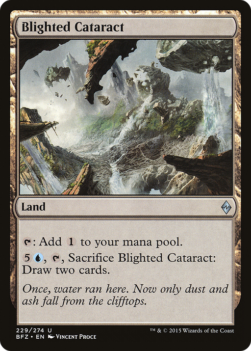 Blighted Cataract (BFZ-229) [Battle for Zendikar] MTG Single Wizards of the Coast