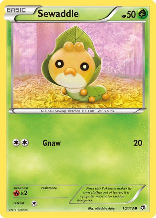 Sewaddle (10) (/113) Reverse Holofoil [BW: Legendary Treasures] Pokemon Single Pokémon