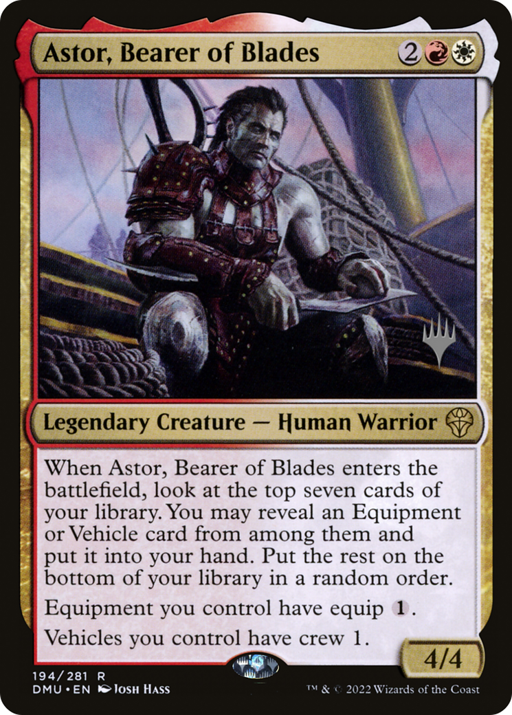 Astor, Bearer of Blades (PPDMU-194) [Dominaria United Promos] Foil MTG Single Wizards of the Coast