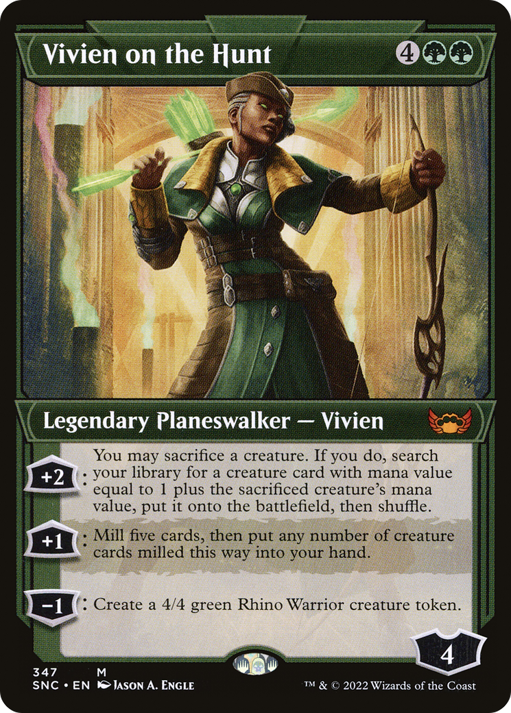 Vivien on the Hunt (SNC-347) [Streets of New Capenna] (Showcase) Foil MTG Single Wizards of the Coast