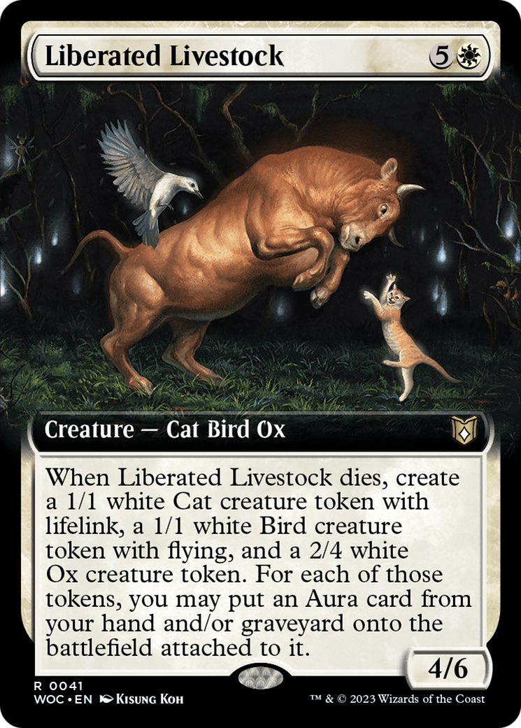 Liberated Livestock (WOC-041) [Wilds of Eldraine Commander] (Extended Art) MTG Single Wizards of the Coast
