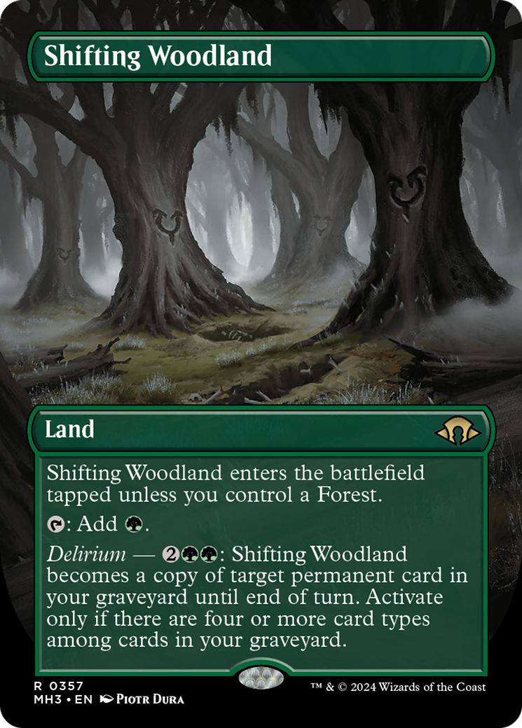 Shifting Woodland (MH3-357) [Modern Horizons 3] (Borderless) Foil MTG Single Wizards of the Coast