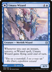 Umara Wizard // Umara Skyfalls (ZNR-086) [Zendikar Rising] Foil MTG Single Wizards of the Coast