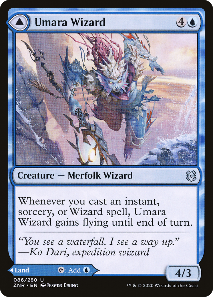 Umara Wizard // Umara Skyfalls (ZNR-086) [Zendikar Rising] Foil MTG Single Wizards of the Coast