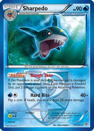 Sharpedo (Team Plasma) (/135) Reverse Holofoil [BW: Plasma Storm] Pokemon Single Pokémon