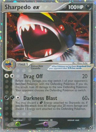Sharpedo ex (/107) [EX: Deoxys] Pokemon Single Pokémon
