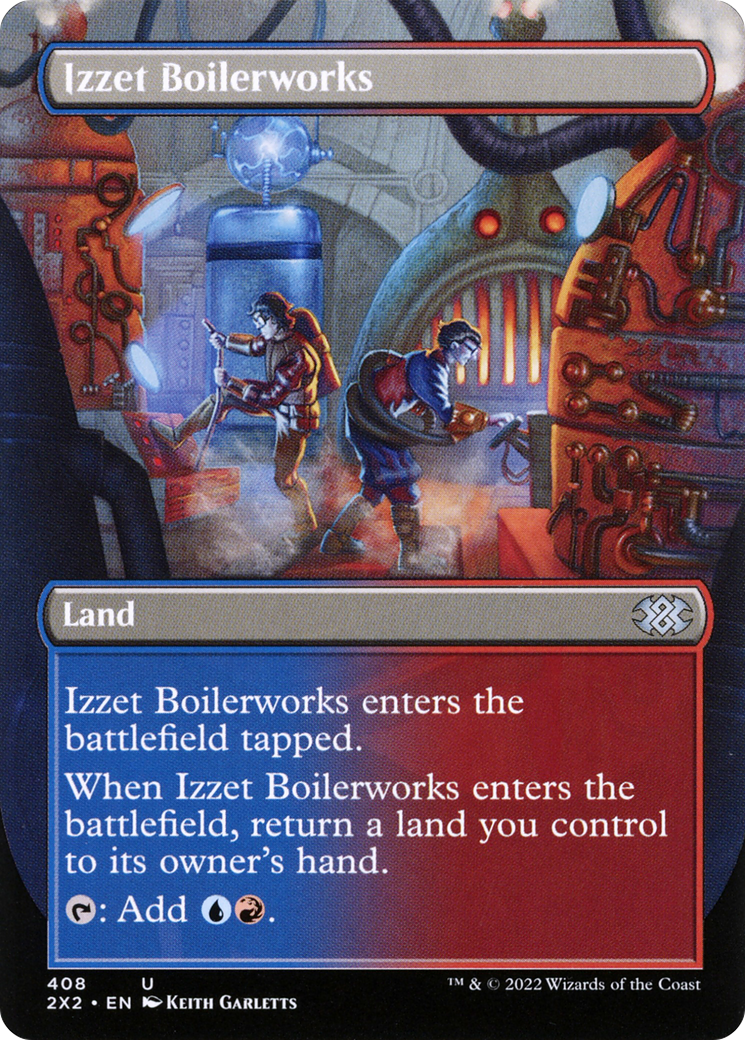 Izzet Boilerworks (Borderless Alternate Art) [Double Masters 2022] MTG Single Magic: The Gathering