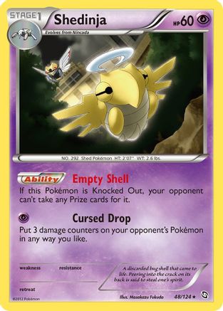 Shedinja (48/124) Reverse Holofoil [BW: Dragons Exalted] Pokemon Single Pokémon
