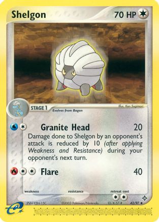 Shelgon - 42/97 (/97) [EX: Dragon] Pokemon Single Pokémon
