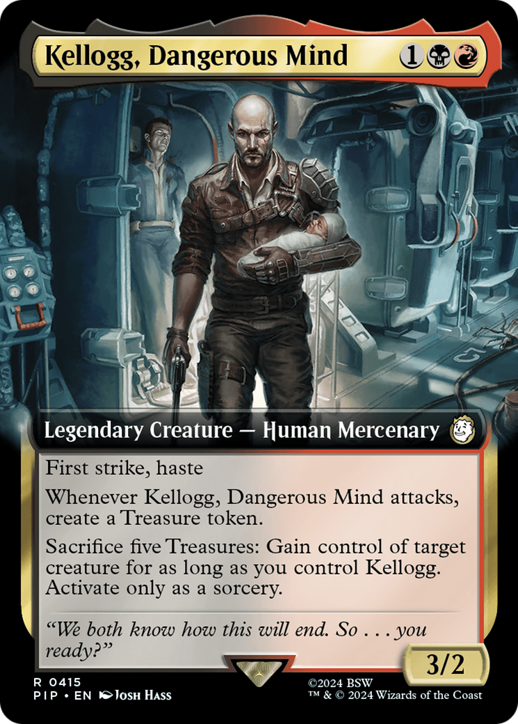 Kellogg, Dangerous Mind (PIP-415) [Fallout] (Extended Art) Foil MTG Single Wizards of the Coast