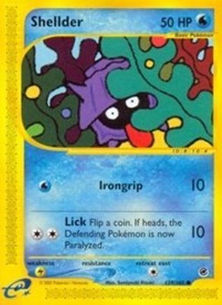 Shellder (129/165) Reverse Holofoil [Vintage: Expedition] Pokemon Single Pokémon