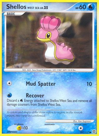 Shellos West Sea (/132) Reverse Holofoil [DP: Secret Wonders] Pokemon Single Pokémon