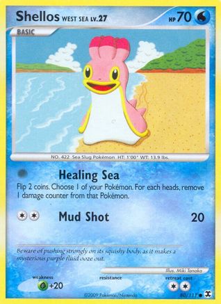 Shellos West Sea (/111) Reverse Holofoil [Platinum: Rising Rivals] Pokemon Single Pokémon