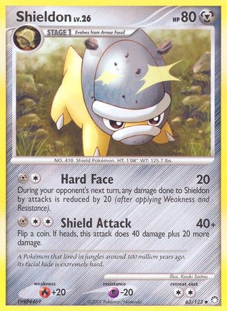 Shieldon (63/123) Reverse Holofoil [DP: Mysterious Treasures] Pokemon Single Pokémon