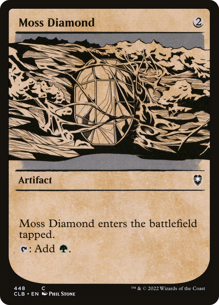 Moss Diamond (CLB-448) [Commander Legends: Battle for Baldur's Gate] (Showcase) Foil MTG Single Wizards of the Coast