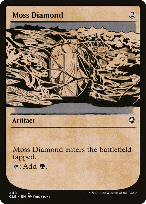 Moss Diamond (CLB-448) [Commander Legends: Battle for Baldur's Gate] (Showcase) Foil MTG Single Wizards of the Coast