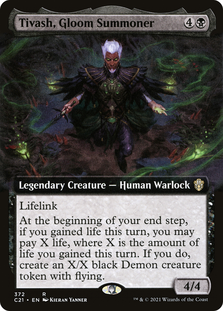 Tivash, Gloom Summoner (C21-372) [Commander 2021] (Extended Art) MTG Single Wizards of the Coast
