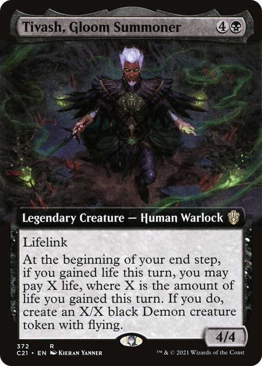 Tivash, Gloom Summoner (C21-372) [Commander 2021] (Extended Art) MTG Single Wizards of the Coast