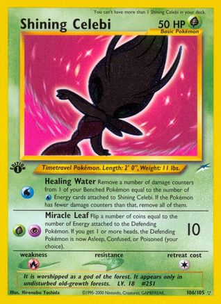 Shining Celebi (/105) 1st Edition Holofoil [Vintage: Neo Destiny] Pokemon Single Pokémon