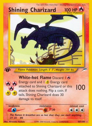 Shining Charizard (/105) 1st Edition Holofoil [Vintage: Neo Destiny] Pokemon Single Pokémon
