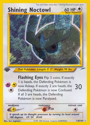 Shining Noctowl (/105) 1st Edition Holofoil [Vintage: Neo Destiny] Pokemon Single Pokémon