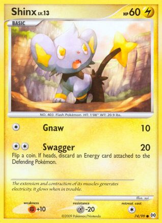 Shinx (74/99) Reverse Holofoil [Platinum: Arceus] Pokemon Single Pokémon