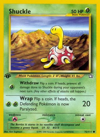 Shuckle (72/111) 1st Edition [Vintage: Neo Genesis] Pokemon Single Pokémon