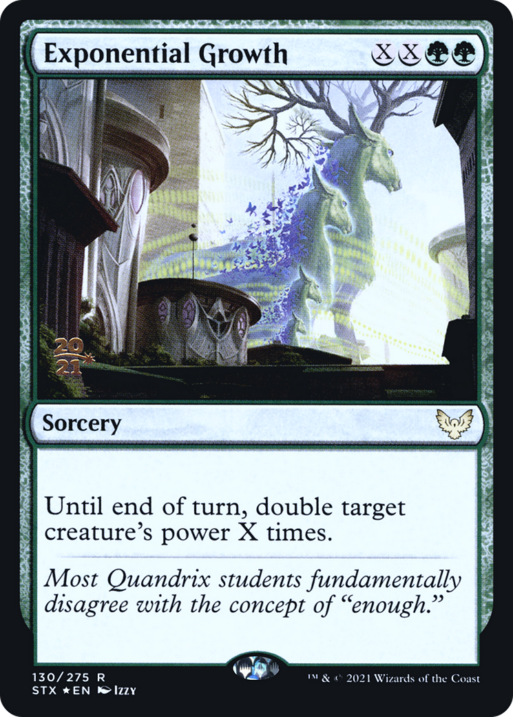 Exponential Growth (PRE-130) [Strixhaven: School of Mages Promos] Foil MTG Single Wizards of the Coast