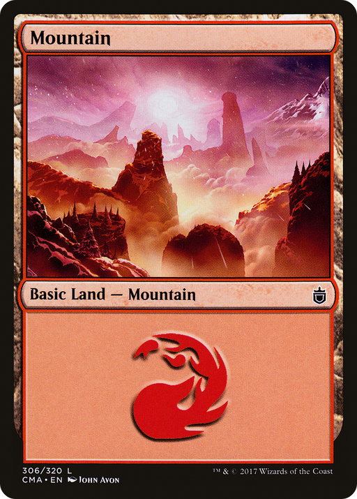 Mountain (CMA-306) [Commander Anthology] MTG Single Wizards of the Coast