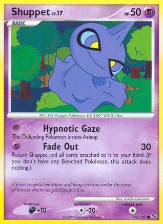 Shuppet (92/127) Reverse Holofoil [Platinum: Base set] Pokemon Single Pokémon