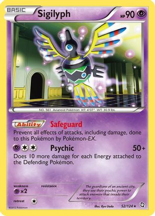 Sigilyph (52/124) Reverse Holofoil [BW: Dragons Exalted] Pokemon Single Pokémon