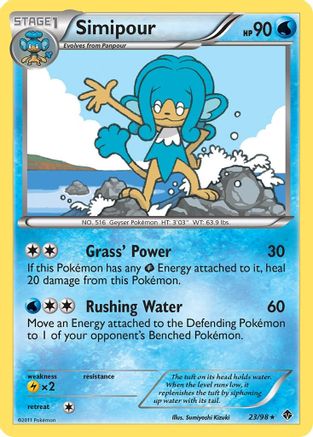 Simipour (/98) [BW: Emerging Powers] Pokemon Single Pokémon