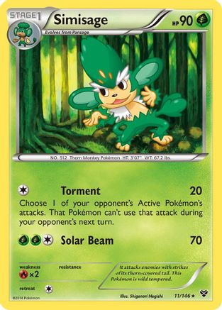 Simisage (/146) Reverse Holofoil [XY: Base Set] Pokemon Single Pokémon