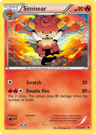 Simisear (/101) [BW: Noble Victories] Pokemon Single Pokémon