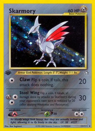 Skarmory (13/111) 1st Edition Holofoil [Vintage: Neo Genesis] Pokemon Single Pokémon