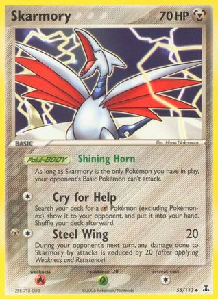 Skarmory (55/113) Reverse Holofoil [EX: Delta Species] Pokemon Single Pokémon