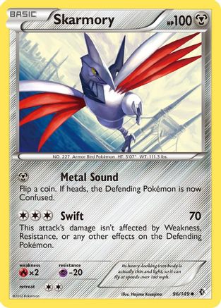 Skarmory (96) (/149) Reverse Holofoil [BW: Boundaries Crossed] Pokemon Single Pokémon
