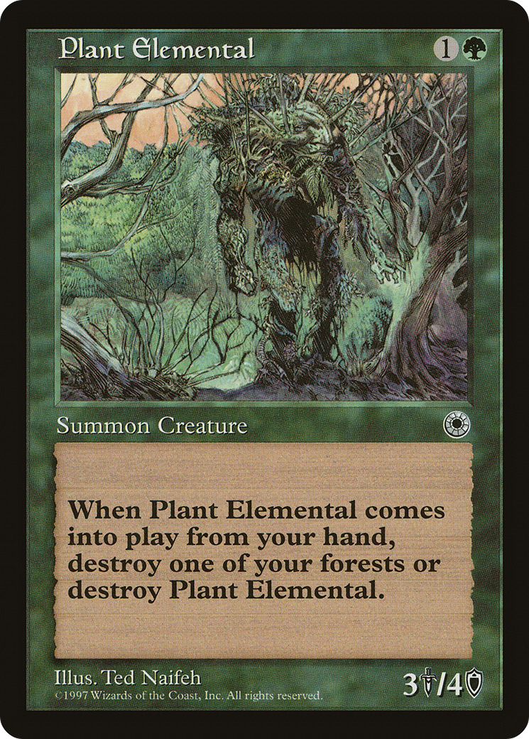 Plant Elemental (POR-181) [Misc] Portal MTG Single Wizards of the Coast