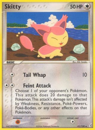 Skitty (/100) [EX: Crystal Guardians] Pokemon Single Pokémon