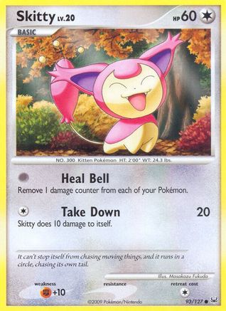 Skitty (93/127) Reverse Holofoil [Platinum: Base set] Pokemon Single Pokémon