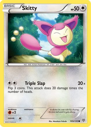 Skitty (/135) Reverse Holofoil [BW: Plasma Storm] Pokemon Single Pokémon